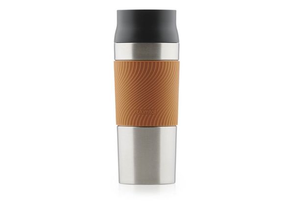 Blumtal Isolierflasche Thermobecher Classic aus Edelstahl - auslaufsicher Becher to go, hält 4h heiß/ 8h kalt, 360° Trinköffnung, Easy Quick-Press-Verschluss