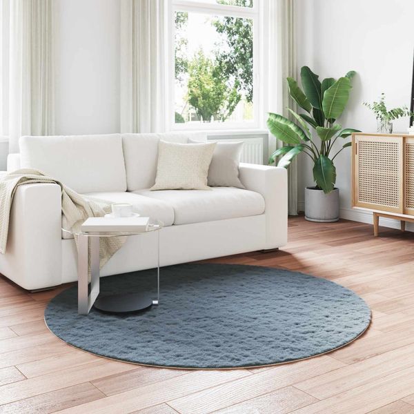 vidaXL Rutschfester Teppich aus Kunstkaninchenfell OLITE Anthrazit 42021780