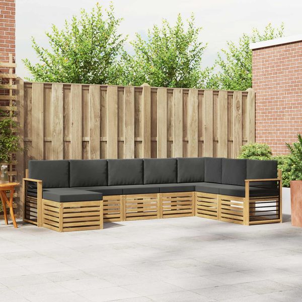 vidaXL Outdoor-Sofagarnitur 8 pcs Weiß und Anthrazit 3392327