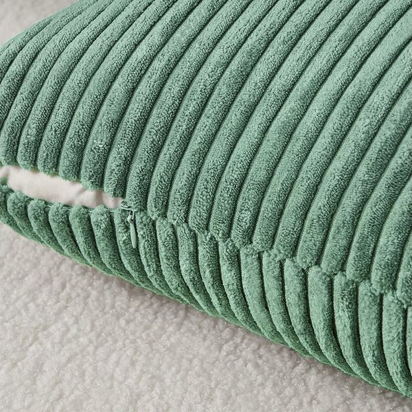 Topfinel Kissenbezug gestreiftes Muster,2er Set Kissenhülle Dekokissen Kissenbezug, Kordsamt 40x40 Sofakissen Couchkissen Zierkissenbezug Dekokissen