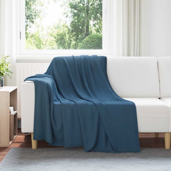 vidaXL Überwurfdecke Marineblau 200 x 150 cm Fleece 42017022