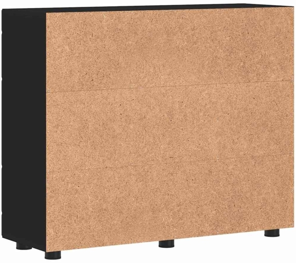vidaXL Sideboard mit Regal Schwarz 55,5 x 29 x 100 cm Holzwerkstoff 880302 Bild 7