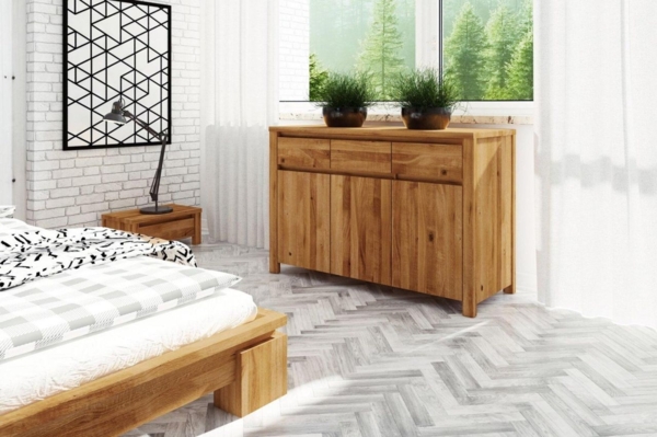 Kommode Schrank MAISON Buche massiv 115x77x45 cm