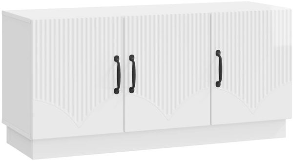 vidaXL TV-Schränk Hochglanz Weiß 99 x 34,5 x 47 cm Holzwerkstoff 895409
