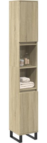 vidaXL Badschrank Sonoma-Eiche 30x30x190 cm Holzwerkstoff 849669