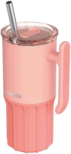 Vakuumisolierter Thermobecher aus Edelstahl Trinkflasche Doppelwandig 720 ml Pfirsichrosa