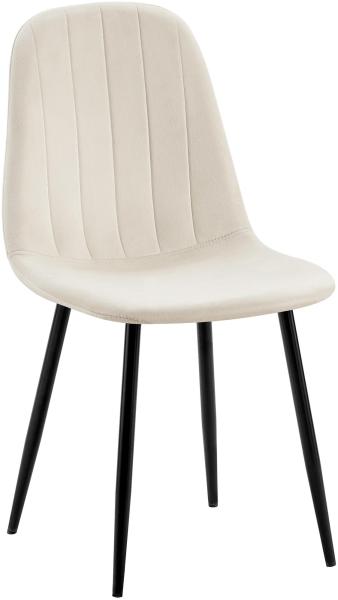 CLP Esszimmerstuhl Baxter Samt,cremeweiß