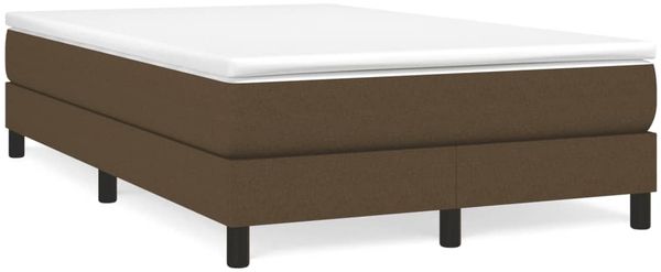 vidaXL Boxspringbett mit Matratze Dunkelbraun 120x190 cm Stoff 3269660