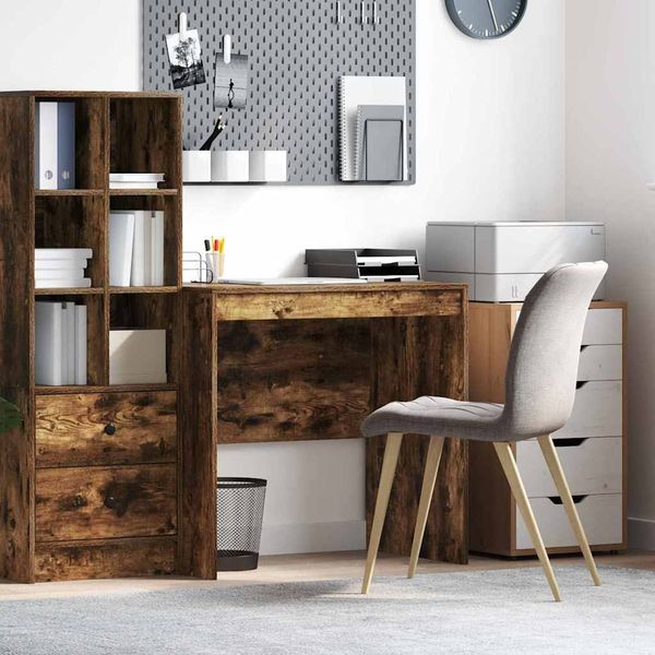 vidaXL Schreibtisch Geräucherte Eiche 80 x 50 x 76 cm 869430
