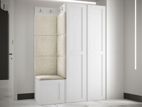 Garderoben-Set Rotuni XXIII (Farbe: Weiß, Abriamo 03)