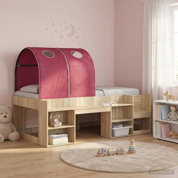 vidaXL Bettunnel 2 pcs Rot 211 x 52,5 x 2 cm Polyester 893706