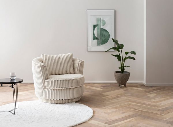 Home affaire Drehsessel MAISIE, Lese-Sessel, Love Seat, trendige Stoffe MEGA CORD und Web-Velours, 360 Grad drehbar