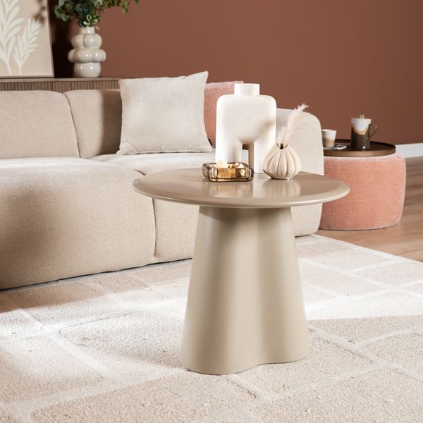 Bronx71 Beistelltisch Orion rund ø60 cm taupe