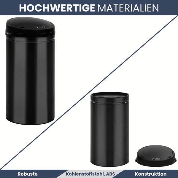 Sensor Mülleimer Küche 50L Schwarz - Automatik Bewegungssensor Klemmring | Smarter Abfalleimer mit Deckel Müllbehälter Kücheneimer Bild 4