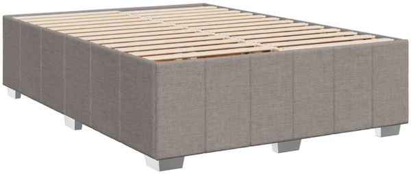 vidaXL Boxspringbett mit Matratze Taupe 140x200 cm Stoff 3287095 Bild 8