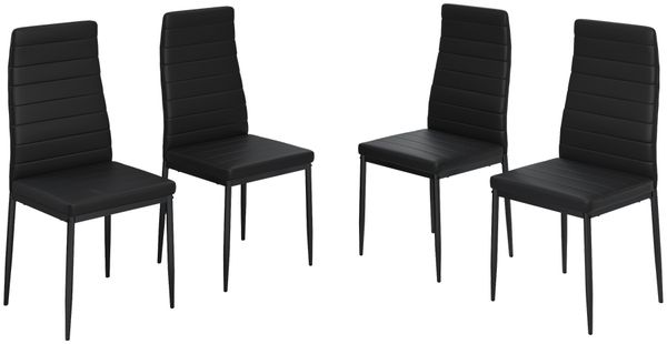 Esszimmerstuhl Grand Schwarz 42.5 x 48 cm 4er Set Vicco