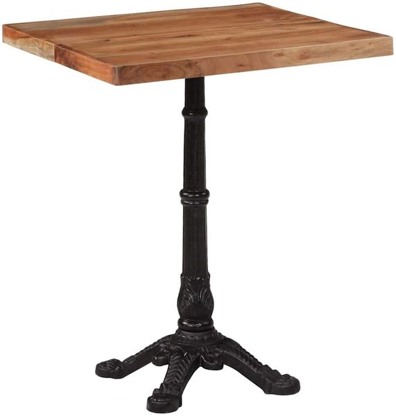 Bistrotisch FRANZ 60x60x76 cm Akazie Massivholz Quadratisch | Esstisch vintage kleiner Tisch Cafe Gartentisch Balkontisch Outdoortisch