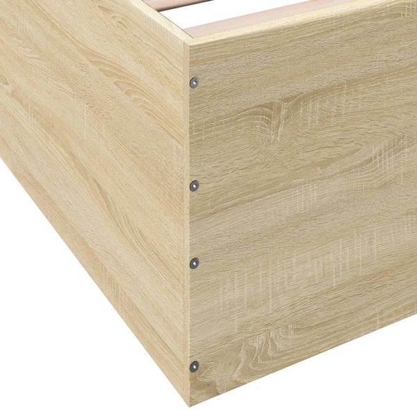 vidaXL Bettgestell Sonoma-Eiche 120x200 cm Holzwerkstoff 3280932 Bild 8