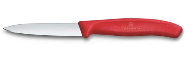 Victorinox Swiss Classic, Gemüsemesser, 8cm, Gerade, Mittelspitz, Rot