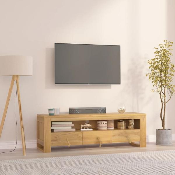 vidaXL TV-Schrank 110x30x35 cm Massivholz Teak 340872