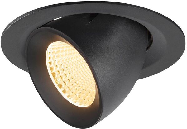 SLV NUMINOS® GIMBLE M, Deckeneinbauleuchte,, 3000 K, 40°, schwarz - Downlights