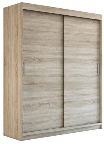 Schwebetürenschrank PAX 2-türig Schrank 180 cm (mit Spiegel) Farbe: Sonoma