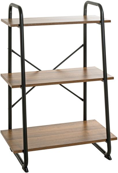 Ablageregal >23894< in schwarz-eiche - 60x93x36cm (BxHxT)