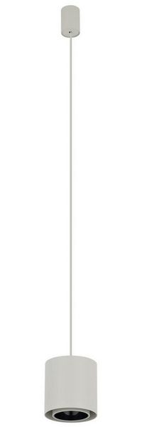 Licht-Erlebnisse Pendelleuchte EDRISS, ohne Leuchtmittel, Metall H: max. 130 cm D: 13 cm rund Seidengrau GU10