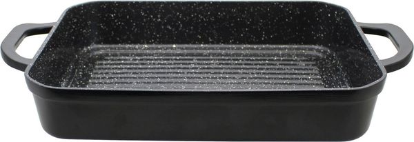 Elo Basic Auflaufform Belugo Rechteckbräter, Aluguss, (2-St), mit BBQ-Rillen