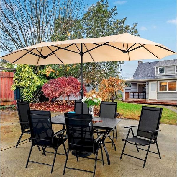 PHI VILLA Gartentisch (Outdoor Garten Esstisch Wetterfest, 1 outdoor esstische), Outdoor Terrasse Tisch für 6 Personen 152 * 97cm