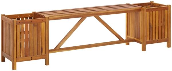 vidaXL Gartenbank mit 2 Pflanzkübeln 150x30x40 cm Massivholz Akazie 46344