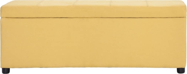 vidaXL Bank mit Staufach 116 cm Gelb Polyester 281324
