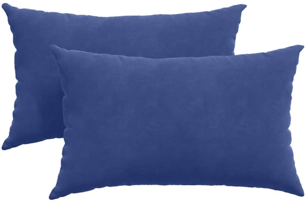 vidaXL Sofakissen 2 Stück Polizeiblau 50 x 30 cm Cordstoff 42013638