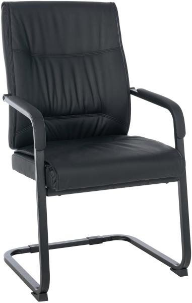 CLP Besucherstuhl XL Anubis mit Armlehne,schwarz/schwarz