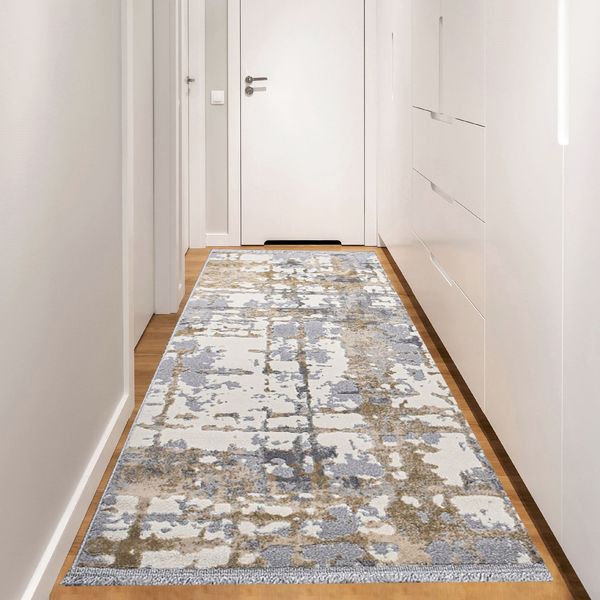 Flurteppich (120 x 200), 'Notta 1100', 0,7 x 120 x 200, Grau, Beige, Creme