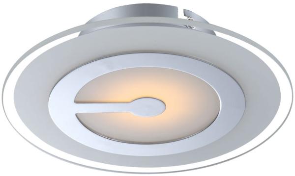 LED Deckenleuchte, Chrom, Glas, D 23 cm