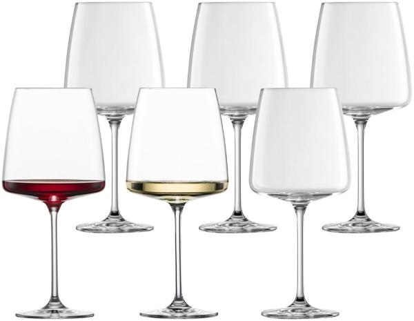 Zwiesel Glas VIVID SENSES samtig & üppig Weinglas 6er Set