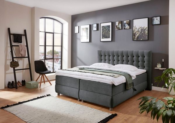 ATLANTIC home collection Boxspringbett Tina, mit Bettkasten und Topper, auch in Überlänge