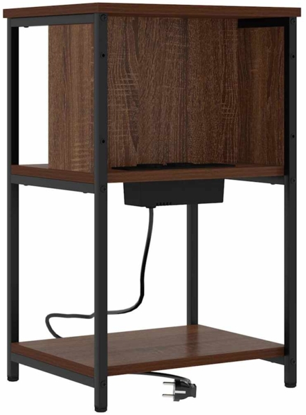 vidaXL Nachttisch Braun Eichen-Optik 40 x 40 x 61 cm Holzwerkstoff 859478