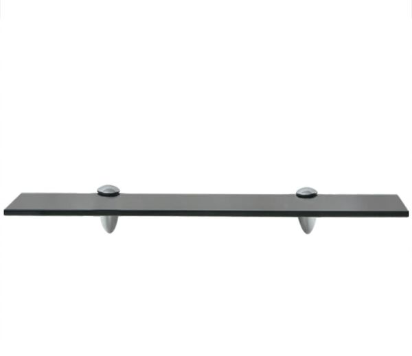 vidaXL Schwebendes Regal, Glas schwarz, 0,8 x 20 x 50 cm Bild 2