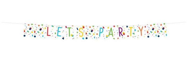 Wimpelkette Confetti Birthday Papier 185 x 19 cm