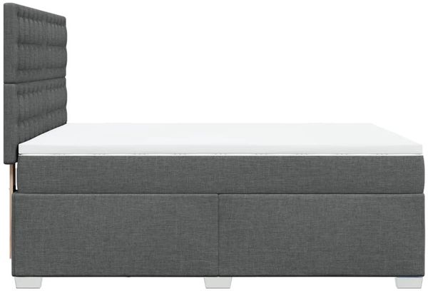 vidaXL Boxspringbett mit Matratze Dunkelgrau 140x190 cm Stoff 3292798 Bild 11