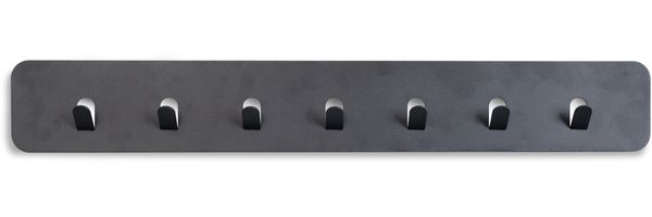 Garderobenleiste >Tilly 3< 7 Haken, anthrazit, Metall - 70x10x3cm (BxHxT)