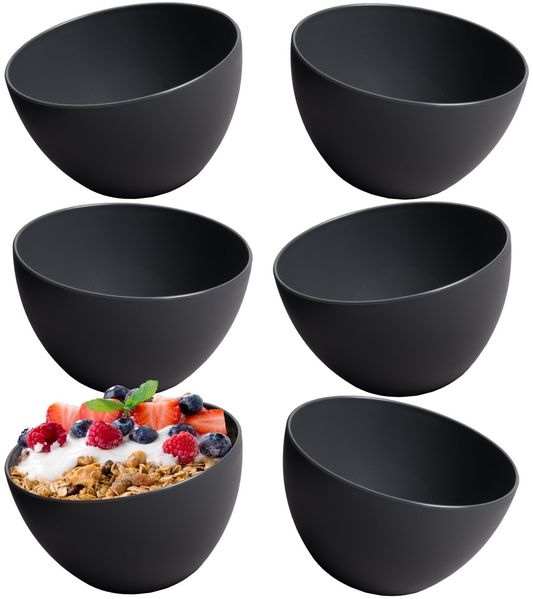 Hausfelder Müslischale Bowl Müslischalen 6er Set, Kunststoff, (6-tlg), Ø 13,5 cm, mikrowellengeeignet, spülmaschinengeeignet
