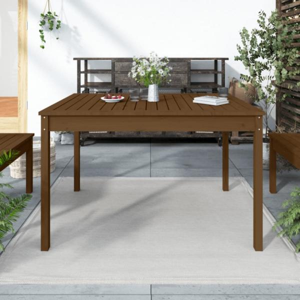 vidaXL Gartentisch Honigbraun 121x82,5x76 cm Massivholz Kiefer 823972