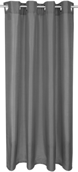 Blickdichte Graue Gardine Alessia mit Ösen (Ø4cm) in 140x145cm (BxL), in vielen Größen Farben