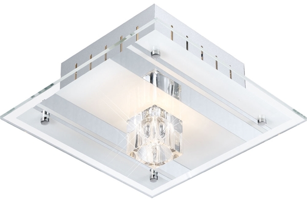 Deckenleuchte aus Spiegelglas und Metall DIAMANTIS