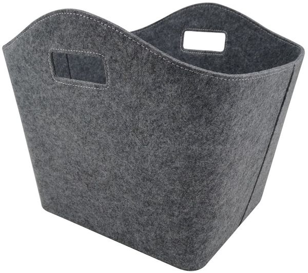 FireFix Filzkorb für Kaminholz 46 x 42 x 37 cm grau