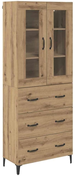 vidaXL Highboard Artisan-Eiche 69,5 x 34 x 180 cm Holzwerkstoff 3416003
