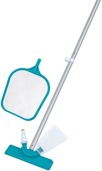 Bestway Poolpflege Basis-Set mit Venturi-Sauger & Kescher für Poolgrößen bis 396 cm